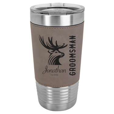 Custom Leatherette Groomsmen Tumbler